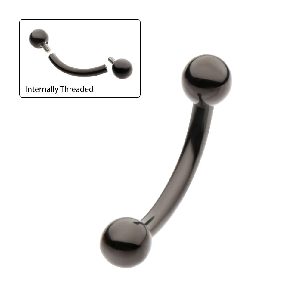 Initial Piercing - Curved Bar for Eyebrow or Vertical Lip