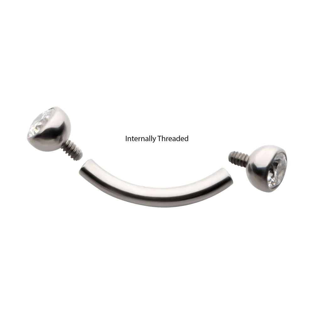 Initial Piercing - Curved Bar for Rook CZ