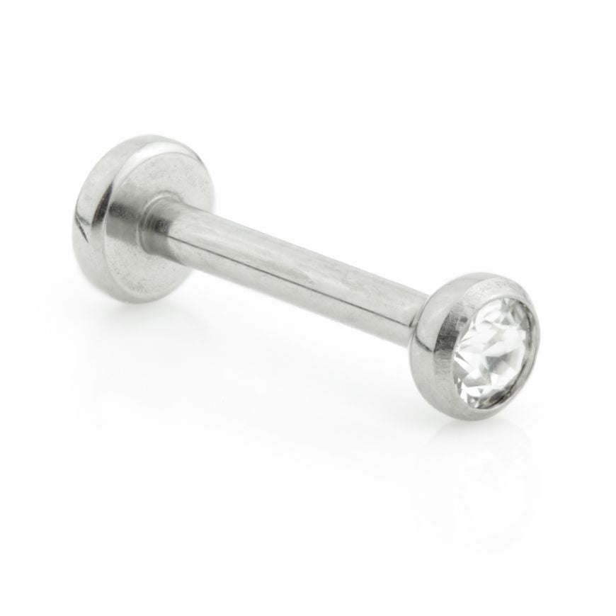 Initial Piercing 4mm push fit crystal Labret - Initial Piercing
