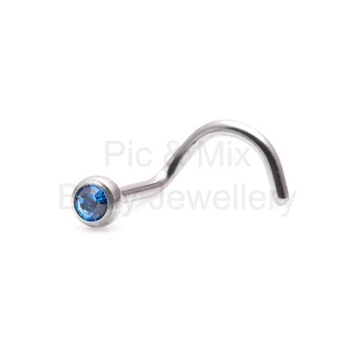 Initial Piercing - Assorted Crystal Nose Screw