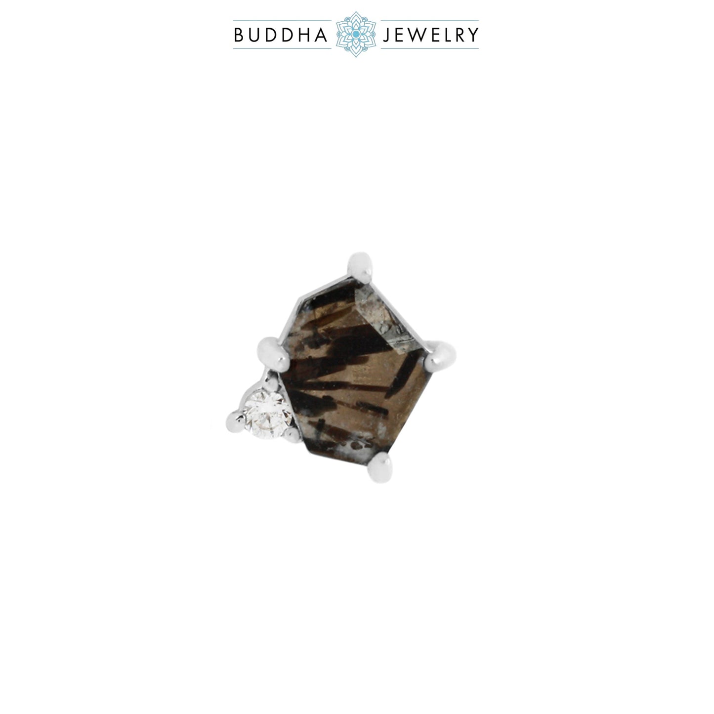 Elicit - Tourmalated Quartz + CZ/White Gold