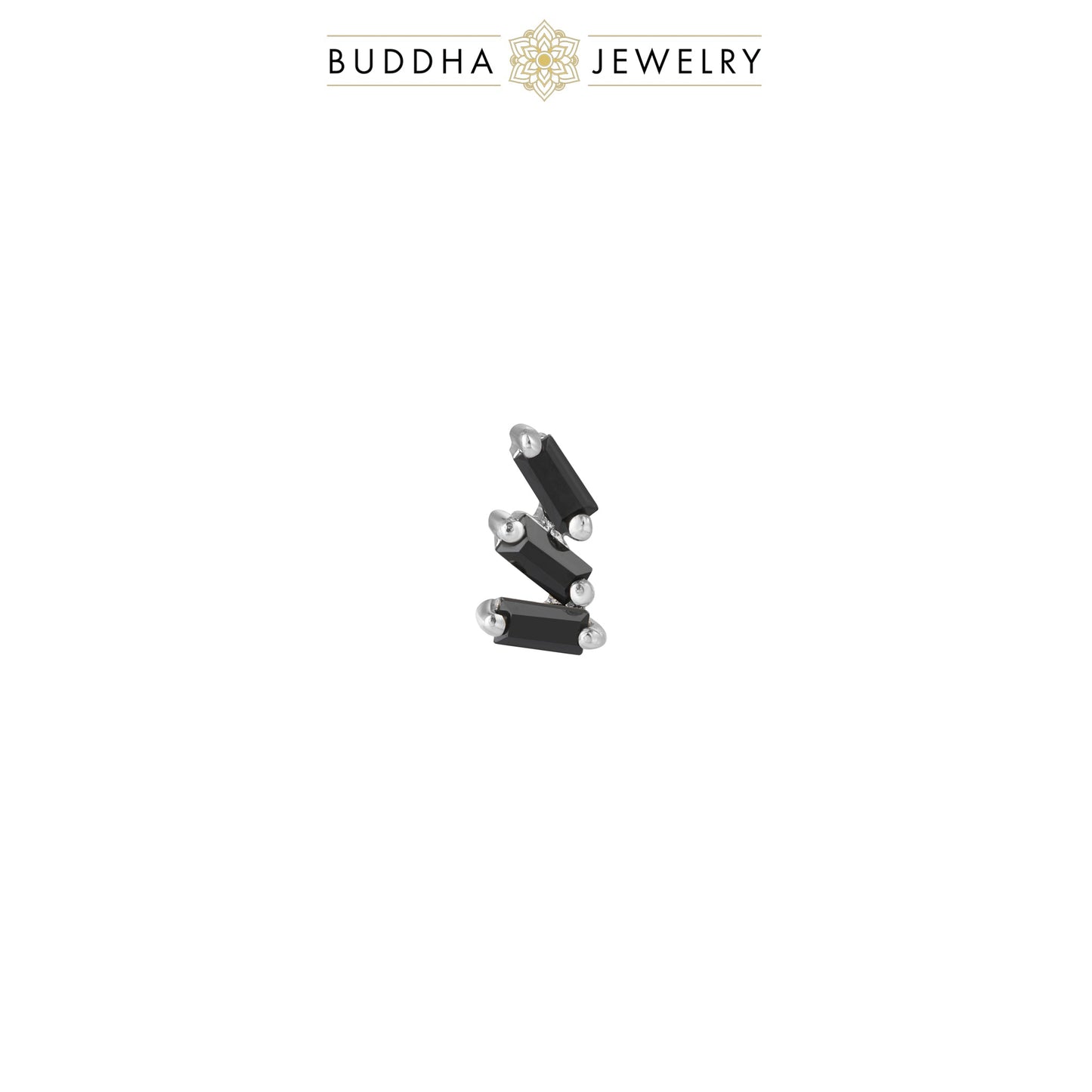 Staxx - Black Spinel/White Gold