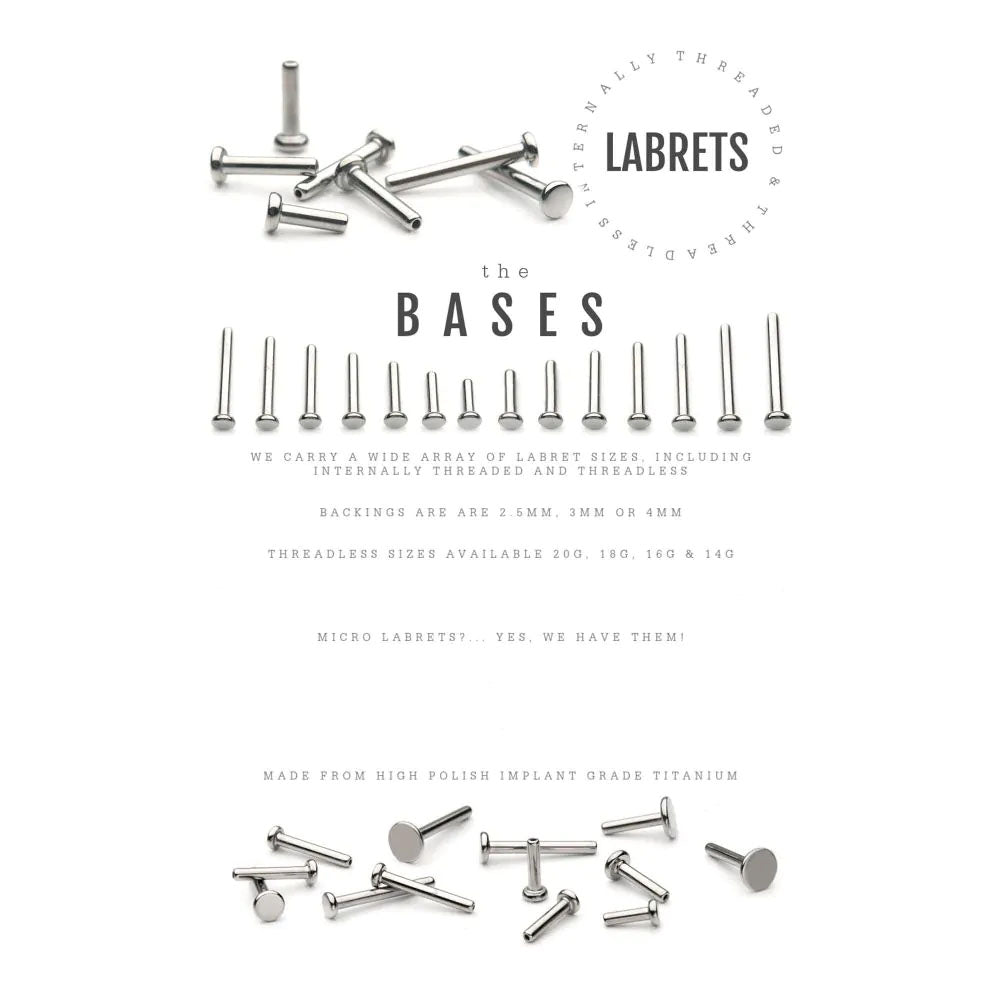Initial Piercing 2.5mm Plain flat disk for Nose, Helix, Forward Helix, Tragus