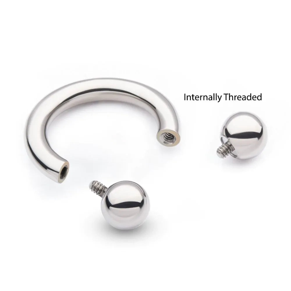 Initial Piercing - Titanium Internally Threaded Basic Circular Barbells