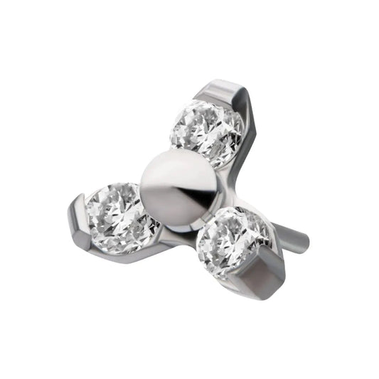 Initial Piercing  - Crystal Trinity Labret