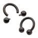 Initial Piercing  - 24k Black plated circular barbell