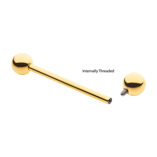 Initial Piercing - Tongue Piercing 24k gold PVD