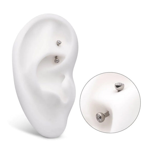 Initial Piercing  - Curved Bar for Eyebrow or Vertical Lip