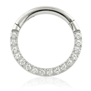 Initial Piercing  - Crystal Hinged Ring