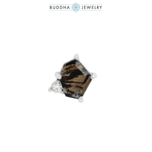 Elicit - Tourmalated Quartz + CZ/White Gold