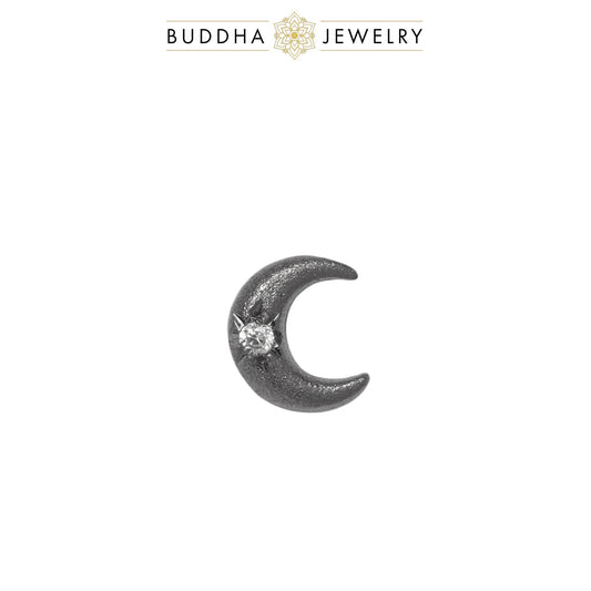 Black Moon - CZ + Rhodium