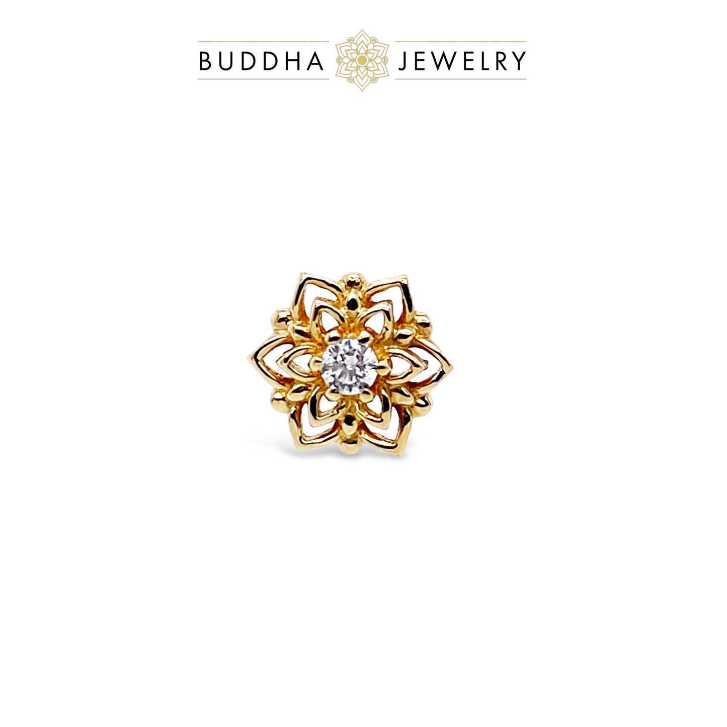Mandala - CZ/Yellow Gold