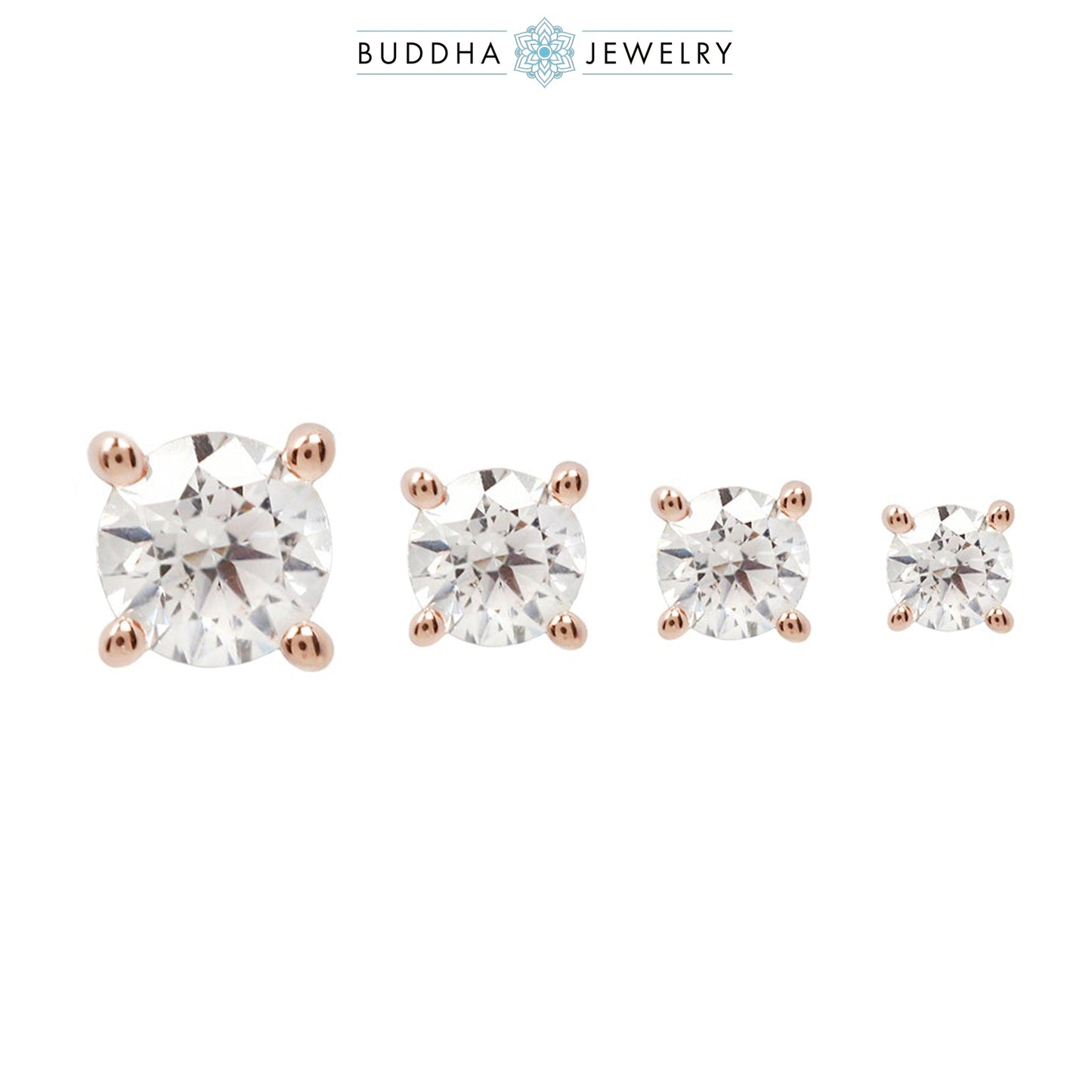 Swarovski CZ Prong 2.5mm Yellow Gold