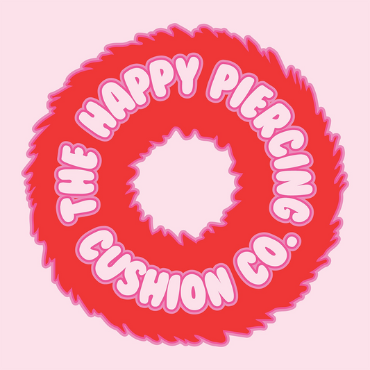 The Happy Piercing cushion