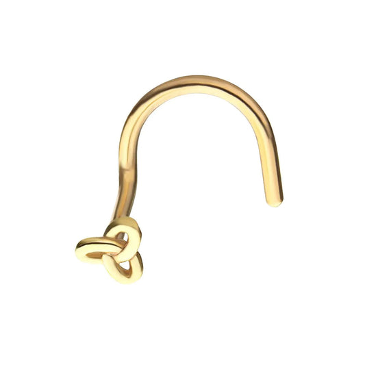 Initial Piercing - 14ct Yellow gold Trinity Knot