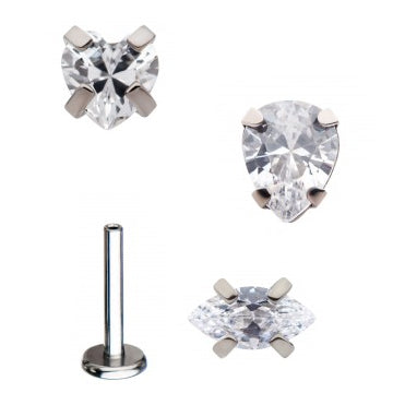 Initial Piercing  Assorted Claw set Labrets