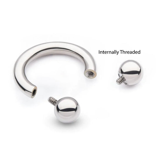 Initial Piercing - Titanium Internally Threaded Basic Circular Barbells
